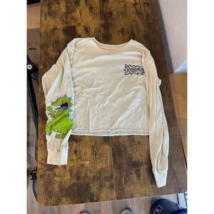 Nickelodeon‎ Rugrats Graphic Long-Sleeve T-Shirt Beige XL Unisex